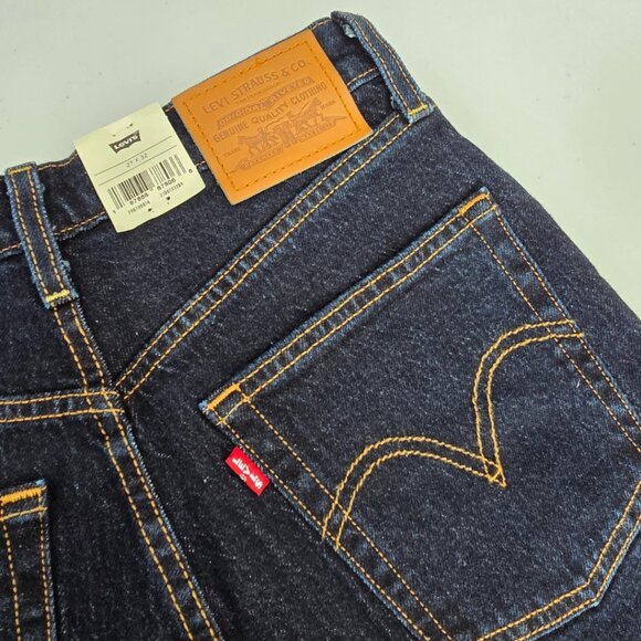 NWT Levi's Premium Ribcage Straight Jeans Womens 27 Blue Dark Wash 90s - Picture 5 of 9